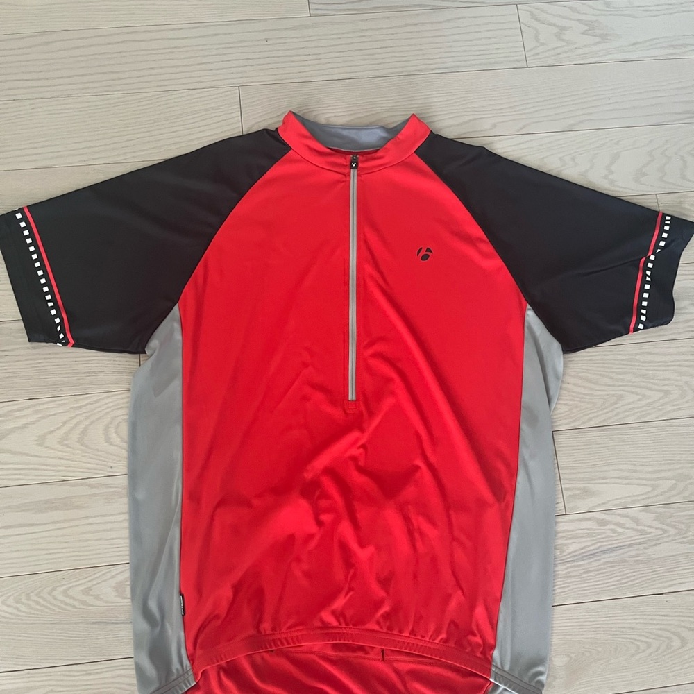 Bontrager Men’s Red Cycling Jersey with Black Sleeves